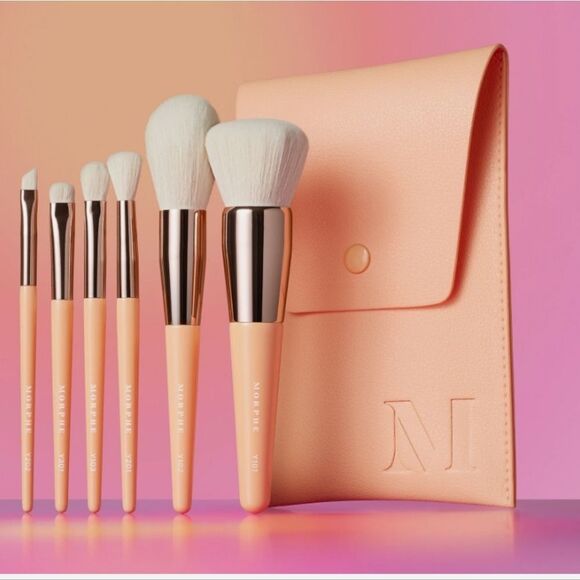 Morphe Aurascape 6-PC Face & Eye Teavel Brush Set - Picture 2 of 9